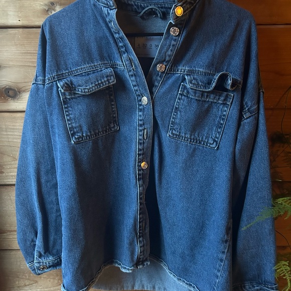 Denim Button-Up Jacket - Picture 1 of 3
